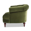 La Rosa Victorian Tufted Upholstered Accent Chair, Olive Green Performance Velvet by HouseOfZazla