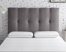 Bridgevine Home - Queen Size Tufted Upholstered Headboard With Nailhead Trim - Gray by HouseOfZazla