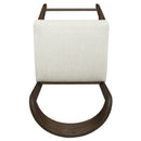 Solid Rubber Wood Counter Stools (Walnut + Beige) Set of 2 by HouseOfZazla