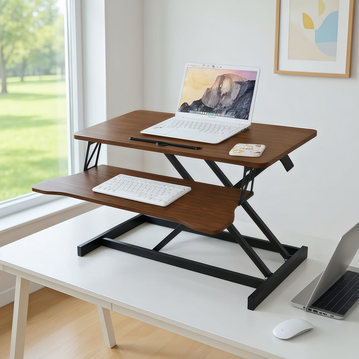 32 Inch Desk Converter - Height Adjustable Workstation, photo 6 of 9