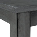 6 Piece Wooden Dining Table set, Kitchen Table set with 4 Chairs and Bench, Farmhouse Rustic Style,Gray