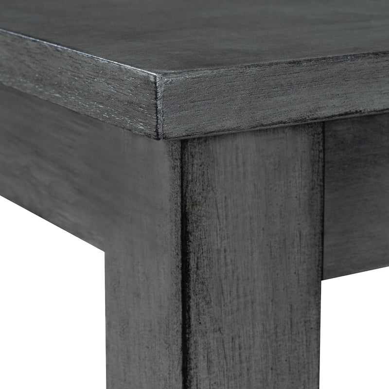 6 Piece Wooden Dining Table set, Kitchen Table set with 4 Chairs and Bench, Farmhouse Rustic Style,Gray