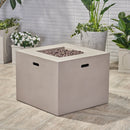 Outdoor Patio Square Gas Burning Concrete Fire Pit 40,000 BTU by HouseOfZazla