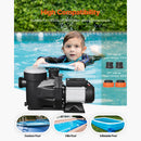 2 HP Above Ground Swimming Pool Pump Single Speed 122 GPM 3450 RPM 220V by HouseOfZazla