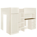 Loft Bed With Built In Wardrobe, Desk, Shelves, And Drawers by HouseOfZazla