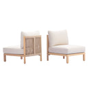 Acacia Wood Patio Furniture Club Chair Set of Two by HouseOfZazla