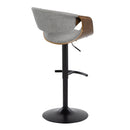 Curvo - Mid Century Modern Adjustable Barstool With Swivel & Rounded T Footrest (Set of 2) by HouseOfZazla