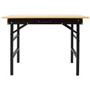 Portable Folding Work Table With Measuring Tape And Angle Finder Steel - Black