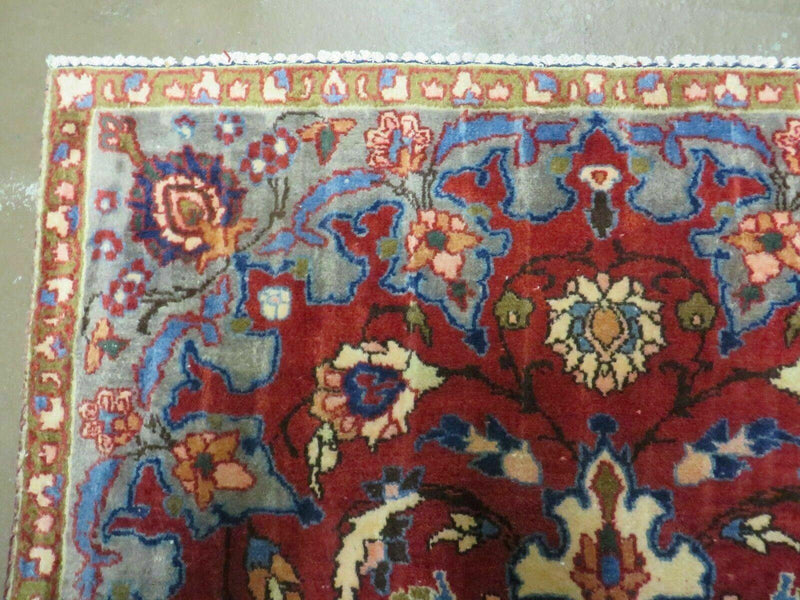 4' X 6' Antique Handmade India Floral Oriental Wool Rug Vegetable Dyes