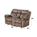 Zubaida Two Tone Recliner Loveseat with USB Port Console