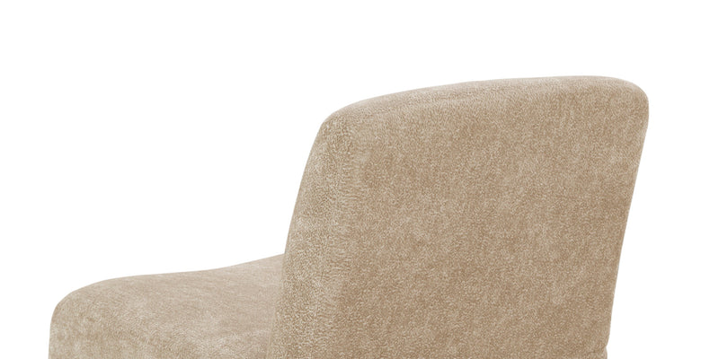 Walker Edison | Chenille Upholstered Armless Chair with Wood Legs