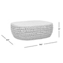 Willow - Oval Woven Patio Coffee Table, Wicker Frame by HouseOfZazla