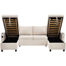 Sectional Sofa Bed With Pull Out Sleeper, USB Ports, Cup Holders by HouseOfZazla