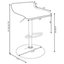 Backless Bar Stool With Adjustable Height - Black