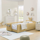 Cute Rabbit Ear Upholstered Platform Bed Frame With Safety Rail by HouseOfZazla