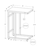 Accent Table, C-Shaped, Modern Design - Black by HouseOfZazla