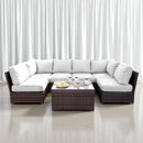 Comfortable Modern Patio Rattan Sectional Set With Cushions by Unique Piece Furniture