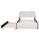 Upholstered Platform Bed With Wood Supporting Feet And Trundle by HouseOfZazla