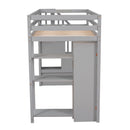 Loft Bed With Storage Drawers And Stairs With Shelves