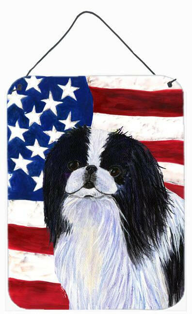 USA American Flag with Japanese Chin Wall or Door Hanging Prints