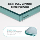 Frameless Double Sliding Soft-Close Shower Door, 3 / 8" (10Mm) Thick SGCC Tempered Glass Door, Matte by HouseOfZazla