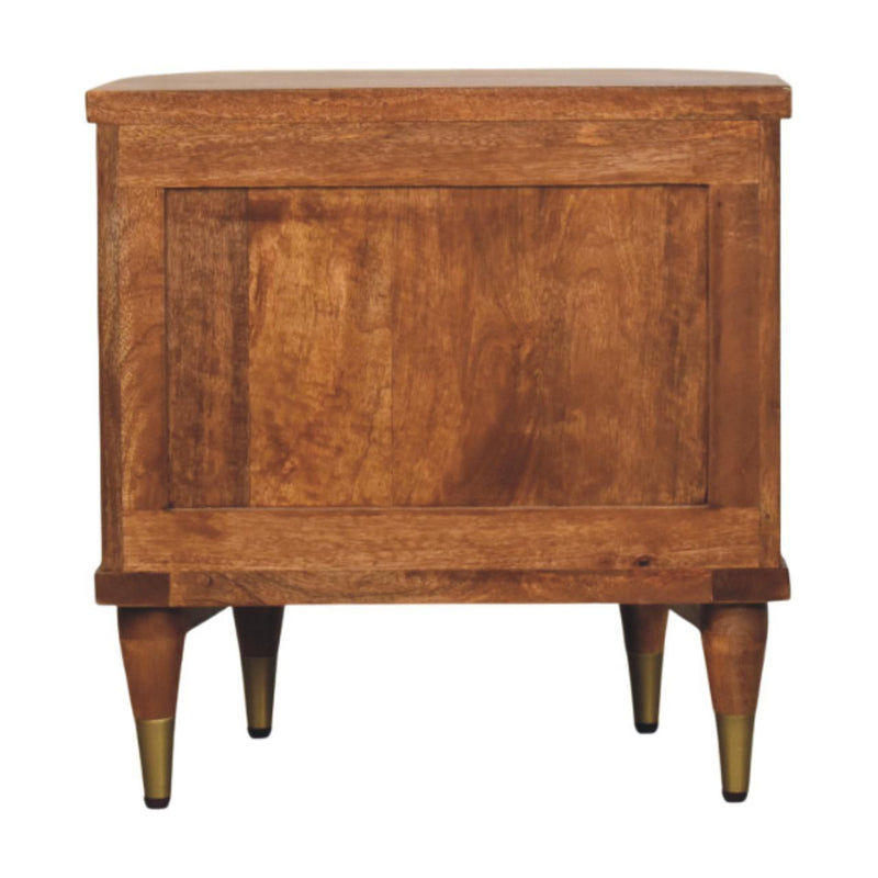 Solid Wood Ribbed Bedside Table, photo 7 of 10