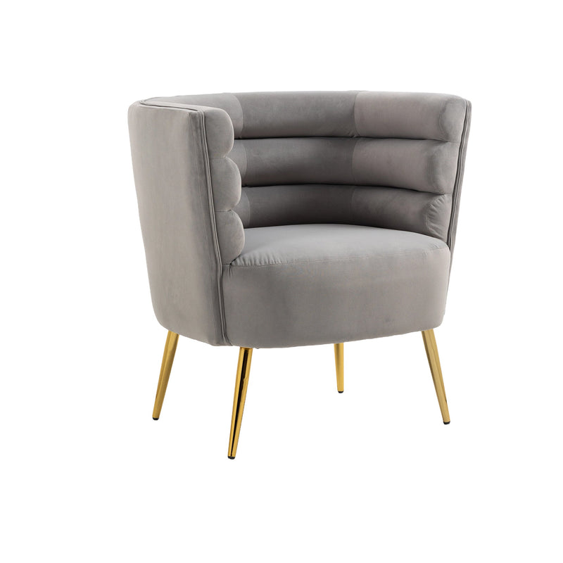 Accent Chair, leisure single chair with Golden feet