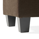 Upholstered Ottoman, Chocolate by HouseOfZazla