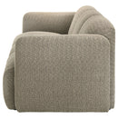 Dorset Fabric Upholstered Round Track Arm Sofa Brown