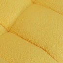 Teddy Fabric Rocking Chair, Modern Rocking Accent Chair for Nursery, Living Room, Bedroom, Yellow