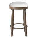 360° Swivel Wooden Barstools With Upholstered Seat, Counter Height (Set of 2) by HouseOfZazla