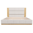 Modern Upholstered Platform Bed With Extended Headboard by HouseOfZazla