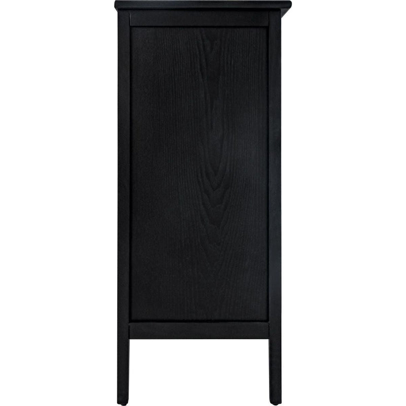 3 Drawer Cabinet with Hollow-Carved 3 Drawer Dresser Storage Chest with Metal Handles For Entryway Living Room Bedroom