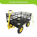 Steel Garden Cart, Heavy Duty 1400 lbs Capacity by HouseOfZazla
