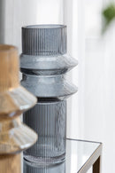 D5.9x11.8'H Fluted Accent Vases with Ribbed Design, Set of 2 by HouseOfZazla