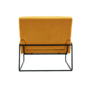 Accent Chair - Modern Industrial Slant Armchair with Metal Frame - Premium High Density Soft Single chair for Living Room Bedroom