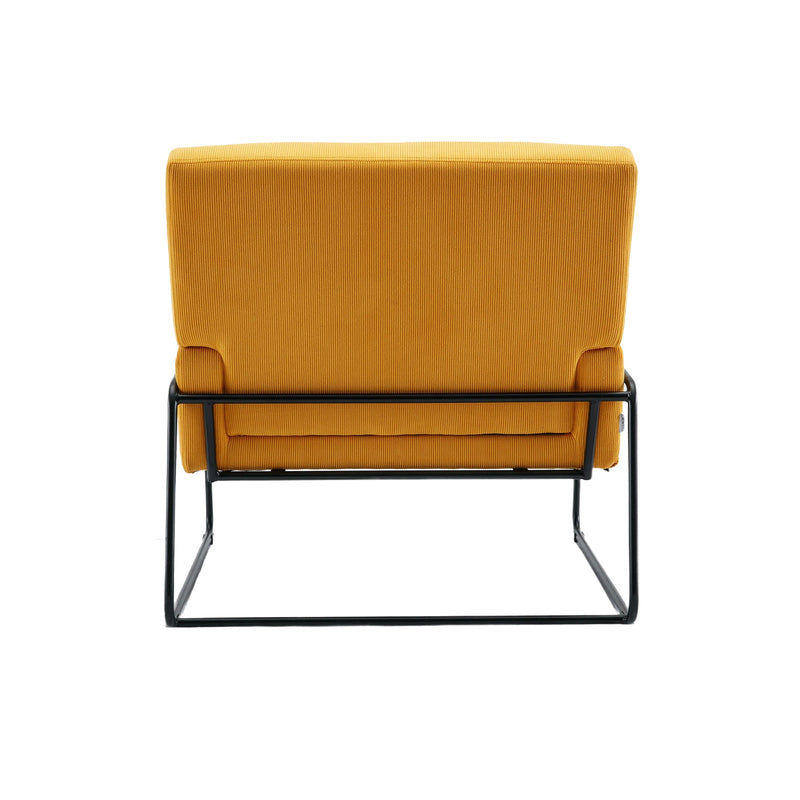 Accent Chair - Modern Industrial Slant Armchair with Metal Frame - Premium High Density Soft Single chair for Living Room Bedroom