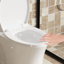 Elegant One Piece Toilet With Tornado Dual Flush, Siphonic S Trap 12", Soft Close Seat, Dual Flush, Ada Height, Glossy - Gloss White by HouseOfZazla