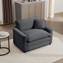 Modern Classic Fabric Single Chair Deep Seat Sofa With Pillow by HouseOfZazla