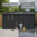 12x10 ft Metal Garden Shed Outdoor Storage by HouseOfZazla
