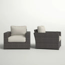 Outdoor Armchairs With Cushions (Set of 2) - Espresso / Gray by HouseOfZazla