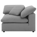 Segoura - 5 Piece Upholstered Modular Sectional With Reclined Back Pillows - Gray by HouseOfZazla
