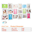 12/18 Pictures Frames Collage for Photos in 4" x 6" Glass Protection Display Wall Mounting Gallery Home Decor Kit