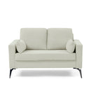 3 Piece Living Room Sofa Set, including 3-Seater Sofa, Loveseat and Sofa Chair, with Two Small Pillows, Corduroy Beige