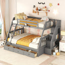 Bunk Bed With Drawers, Ladder And Storage Staircase by Unique Piece Furniture