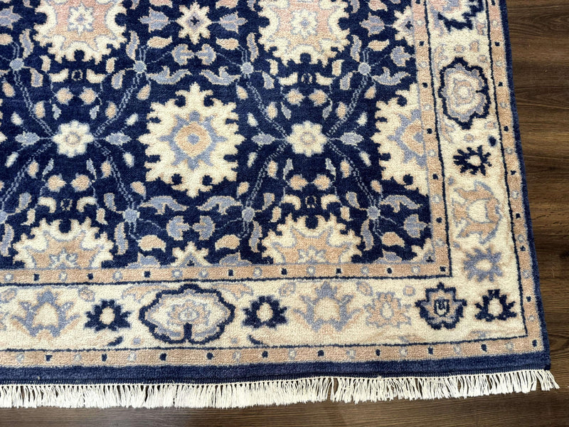 Blue and Beige Indian Rug, Indo Persian Carpet