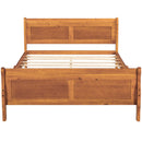 Platform Bed Frame Mattress Foundation Sleigh Bed With Headboard / Footboard / Wood Slat Suppor