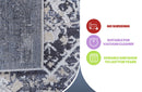 Payas - 6' X 9' Traditional Area Rug - Gray / Blue