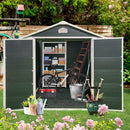 Resin Outdoor Storage Shed Kit Perfect To Store Patio Furniture - Black by HouseOfZazla