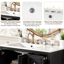 Bathroom Vanity With Sink, Soft-Close Doors, Adjustable U-Shelf, 3 Drawers by HouseOfZazla